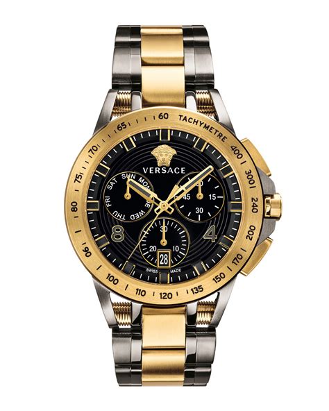 men's gold Versace watch